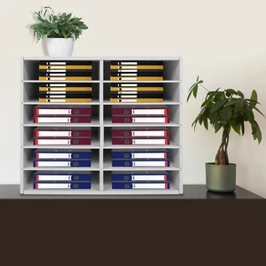 110Lb Tabletop Literature Organizer File Sorter Paper Storage Cabinet 49x30x41cm - Picture 1 of 14