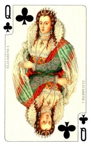 Elizabeth I, British Nobility Playing / Trading / Swap Card Vintage - Picture 1 of 2