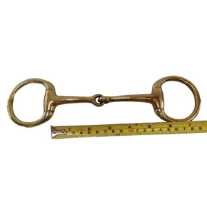 Horse Bit New Egg Butt Fixed 5 1/4-inch Thin Mouth Ring Gag Stainless Equine Art - Picture 1 of 9