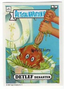 Die Total Kaputten Garbage Pail Kids GPK Topps German 1994 #62 Detlef Desaster - Picture 1 of 2
