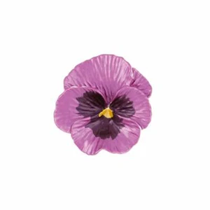 Pansy Perfection Pink Enamel Silver Tone Flower Brooch - Picture 1 of 1