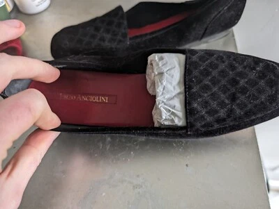 Zapatos planos para mujer Enzo Angiolini suela de cuero de terciopelo negro tela de terciopelo superior Foto 1 de 4