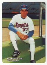 1989 Mother's Cookies Texas Rangers KENNY ROGERS #21