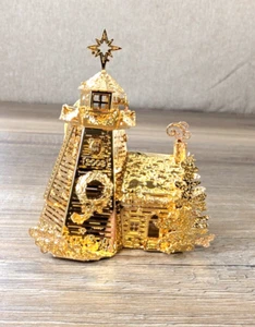 Danbury Mint 2008 Christmas Lighthouse Gold Ornament - Bild 1 von 10