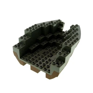 1x Lego Boat Hull Stern 14x12x5 Dark Brown Gray Ship 6268 6053c05 6052c05 - Picture 1 of 1