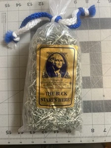 "The Buck Starts Here" Bureau of Engraving and Printing Shredded Bag of Money - Picture 1 of 8