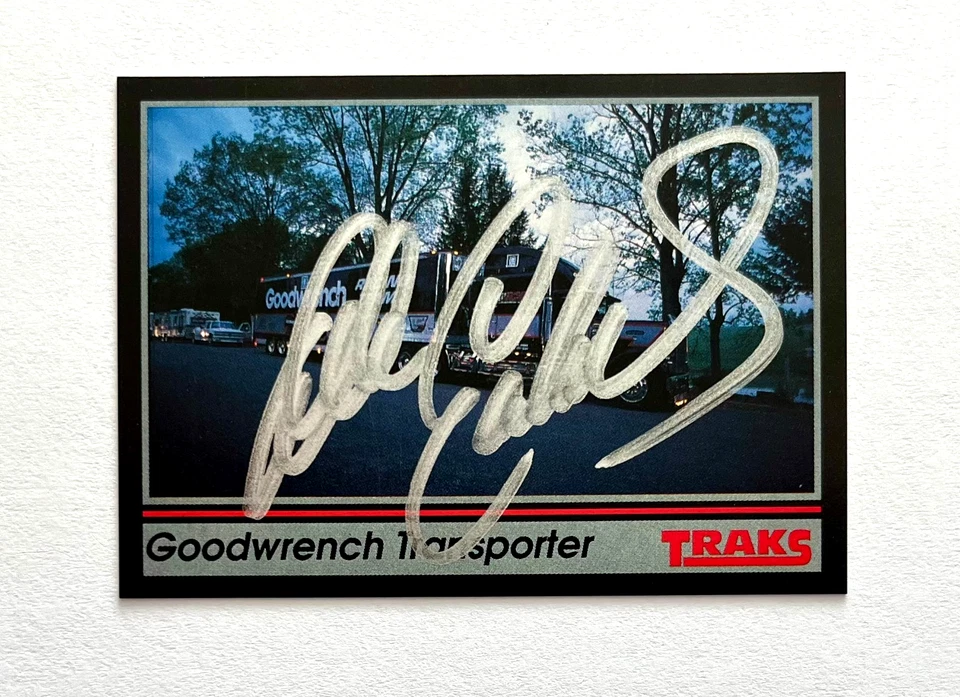 Dale Earnhardt NASCAR 1991 Traks #193 Goodwrench Transporter Autographed Signed - Image 1 of 4