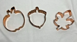 Kupfer Ausstechformen Erntedank Herbst Herbst Eichelblatt Kürbis Backen - Bild 1 von 6