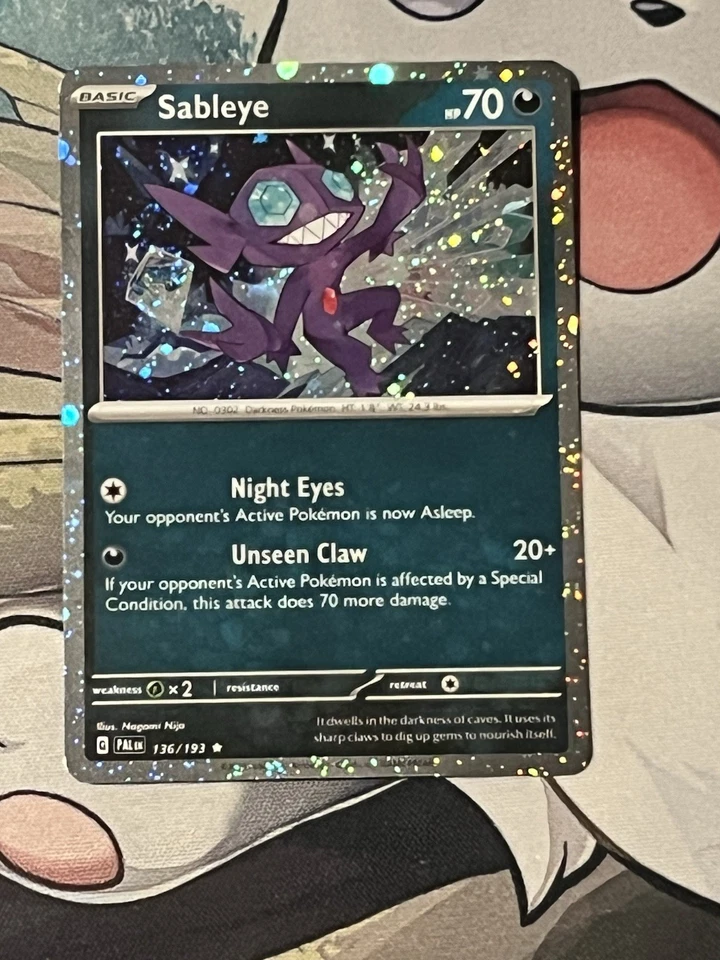 Sableye 136/193 Cosmos Promo Holo Rare SV Paldea Evolved NM Pokemon TCG SWIRL 🍥 - Image 1 of 4