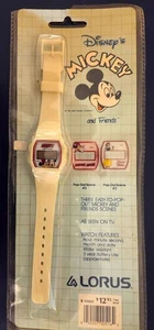 Vintage Lorus Mickey Mouse LCD Uhr Pop In Bildschirme New Old Stock - Bild 1 von 2
