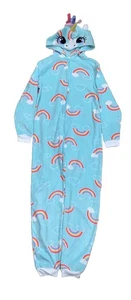 Cat & Jack Zip One Piece Unicorn Rainbow Costume Pajamas Girls Size L 10/12 Kids - Picture 1 of 8