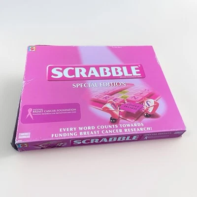 Scrabble Special Pink Edition Breast Cancer Awareness Board Game See Description - Image 1 of 4