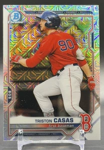 2021 Bowman Chrome #BCP-84 Triston Casas Boston Red Sox Mojo Refractor - Picture 1 of 2