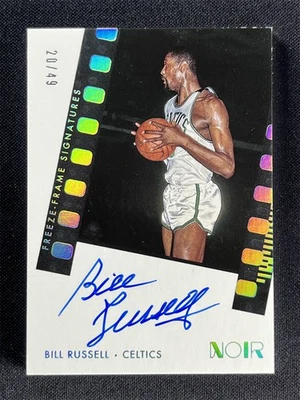 2021-22 Panini Noir Bill Russell #FF-BRU Freeze Frame Signatures automático/49 Foto 1 de 2