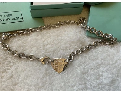 Collar Gargantilla Tiffany & Co Plata Esterlina "Return to Tiffany" Etiqueta Corazón 15" Foto 1 de 2
