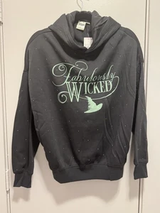 Wicked Sweatshirt Hoodie "Fabulously Wicked" Damen Small schwarz geblendet Neu mit Etikett - Bild 1 von 7