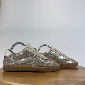 Mujer Dolce Vita Aviso Tenis Cuero Plateado Cómodos Zapatos Informales Talla 7 M - Imagen 1 de 9