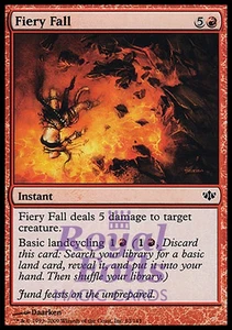 Fiery Fall 4x FOIL CON MTG Conflux Common MINT red - Picture 1 of 1