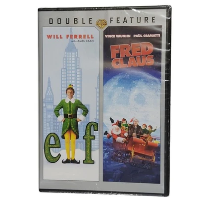 Elf / Fred Claus (DVD, 2008) – Warner Bros. Holiday Comedy Double Feature Foto 1 de 4