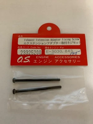 O S Engines E-3030, 843  Exhaust Extension Silencer Muffler Mounting Screws NOS - Image 1 of 4
