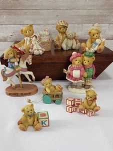 Lot of 8 Vintage 90s Cherished Teddies Enesco Priscilla Hillman Bear Figurines - Picture 1 of 24