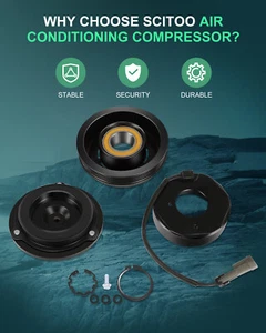 AC A/C Compressor Clutch Assembly Kit for 2004-2007 Chevrolet GMC Sierra 1500 - Foto 1 di 7