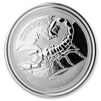 2017 Chad 1 oz Deathstalker Scorpion BU Proof-like .999 Scottsdale mint - Image 1 of 4