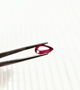 Ruby Imitation Pear 8x14mm Faceted Cut Gemstone 1 Piece 5.35Cts Free Shipping - Picture 1 of 6