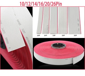 UL2651 Grey-Red Stranded Flat Ribbon Cable - 10-26Pin 28AWG - Tinned Copper Wire - Picture 1 of 7