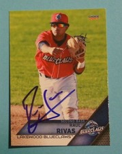 2017 Choice, Lakewood BlueClaws - RAUL RIVAS - autographed