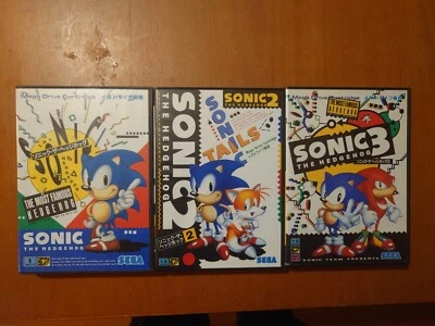 Sonic the Hedgehog１＆２＆３SET　Mega Drive Soft japan - Image 1 of 4