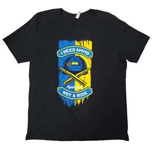 Next Level tee Mens Size XL Black "I Need Ammo Not A Ride" T-Shirt Flagged - Imagen 1 de 7