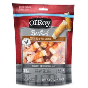 Beefhide Coated Rolls with Chicken for Any Size Dogs, 20.95 oz, 36 Count - Picture 1 of 8