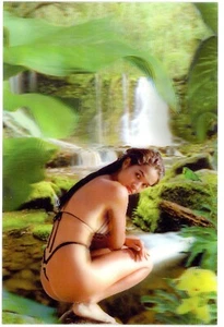 Sexy 3D Mini Póster Lenticular de Belleza Cascada con Escasez Vestido - Estampado 6x9 - - Imagen 1 de 1