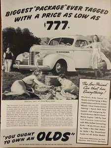 1939 vintage Oldsmobile print ad. Lowest price car in America - Picture 1 of 1