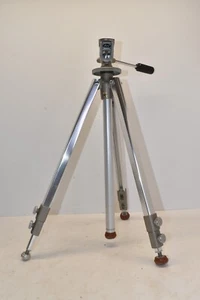Vintage Linhof Aluminium Adjustable Tripod PanTilt Fluid Swivel Camera Mount - Picture 1 of 8