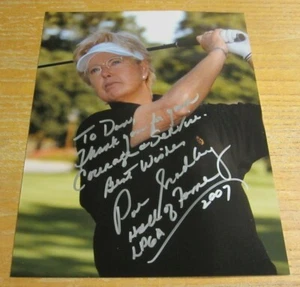 Fotografía firmada autografiada por Pat Bradley Golfista 8X10 LPGA Tour Golf Salón de la fama - Imagen 1 de 3