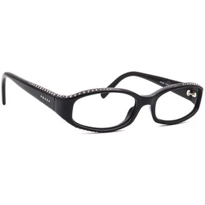 Prada Eyeglasses VPR 08F 2BJ-1O1 Black/Crystals Rectangular Italy 52[]17 130 - Picture 1 of 6