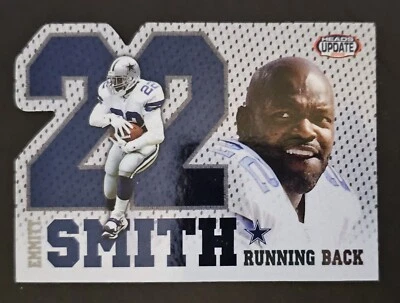 2002 Pacific Heads Update Big Numbers #6 Emmitt Smith K67,328 Big Jersey # Card - Image 1 of 3
