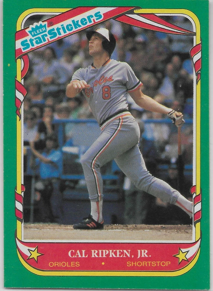 1987 Fleer Star Stickers #101 Cal Ripken Jr HOF Baltimore Orioles - Image 1 of 1