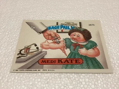 1987 GARBAGE PAIL KIDS - ( Medi Kate ) #287b ‘ Error Yellow Circles On Name ‘ - Image 1 of 4