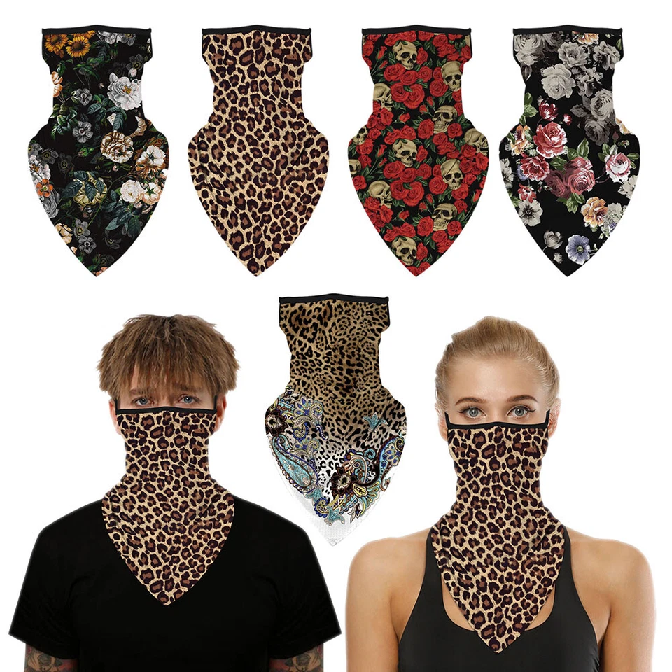 Bandana Face UV Shield Mask Fishing Headwear Biker Neck Tube Scarf Skull Heads - Image 1 of 4