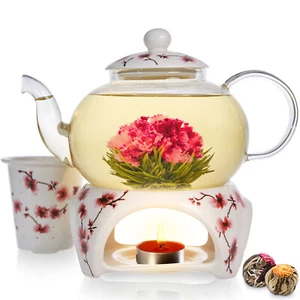 Teabloom Cherry Blossom Tea Set with Infuser and Tea Warmer - Picture 1 of 5