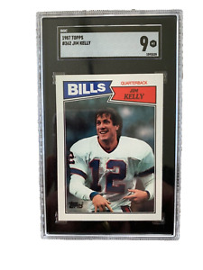 1987 Topps #362 Jim Kelly RC Rookie SGC 9 MINT Buffalo Bills HOF