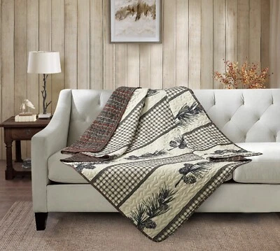 Virah Bella - Cascade Falls - Lightweight Quilted Throw Blanket 50"x60" - Image 1 of 3