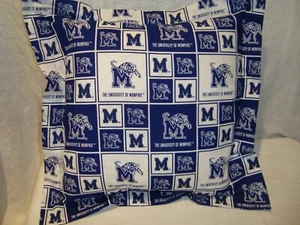 University of Memphis Tigers 14" Cotton Fabric Throw Pillow/Cover/Sham Washable - Picture 1 of 3