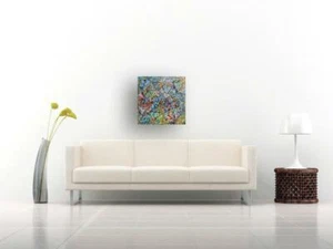 NUOVO ORIGINALE RACHEL MCCULLOCK "Urban Love" graffiti ASTRATTI QUADRO MODERNO - Foto 1 di 1