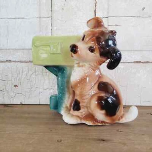 Vintage Royal Copley Dog Mailbox Planter - Picture 1 of 10