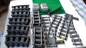 Lego Train Track & 9v Battery Box Packs, Track #53400,53404,53407, 2 Changeovers - Picture 1 of 8