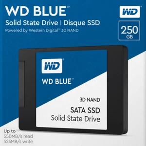 Western Digital 2.5" 250GB SSD Blue SATA3 6Gbs 3D NAND Read550MB/s Write525MB/s - Picture 1 of 3